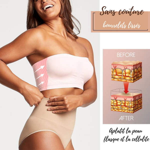 Soutien-gorge bandeau galbant et anti-affaissement